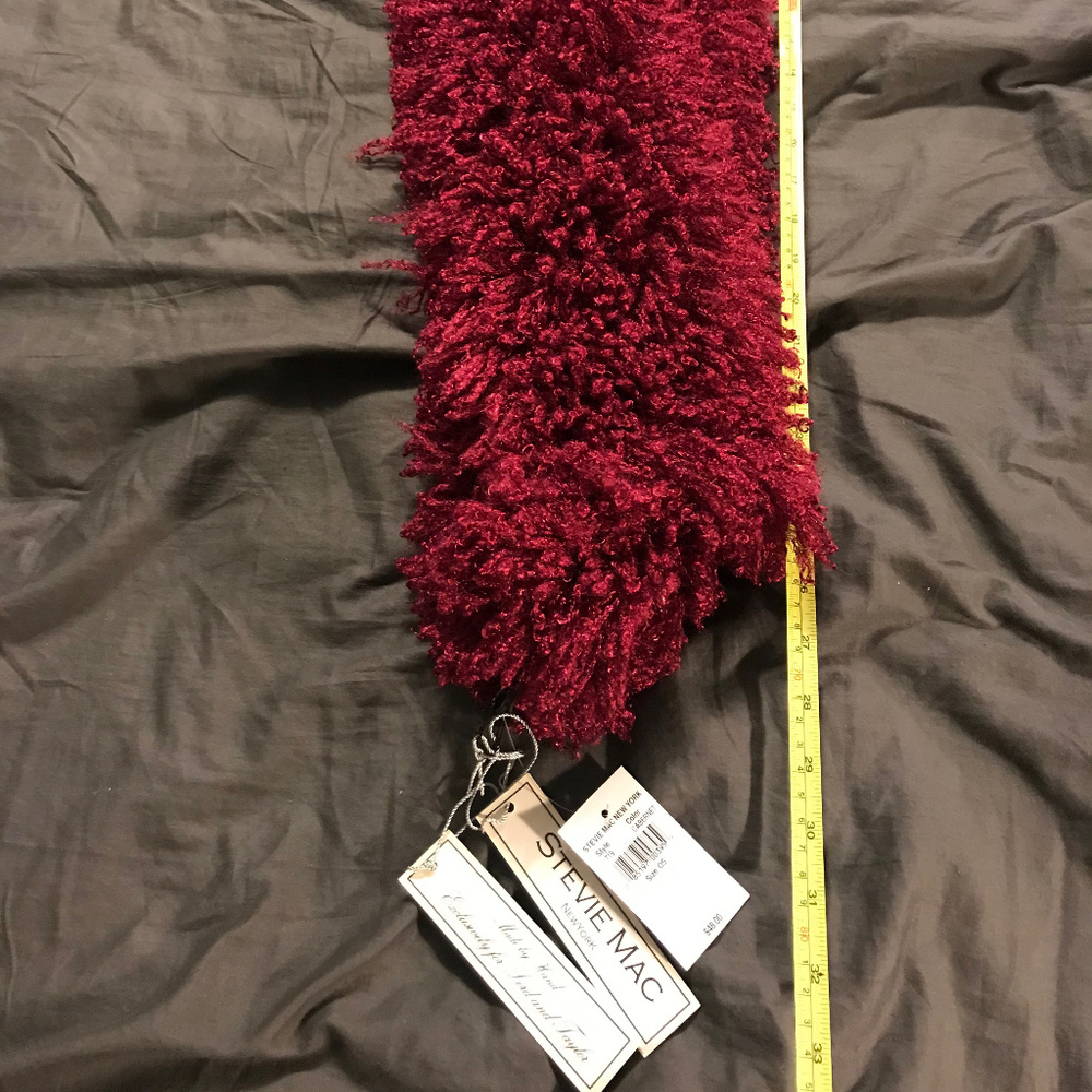 Ruby Red fluffy Stevie Mac shawl/scarf/wrap FUN!